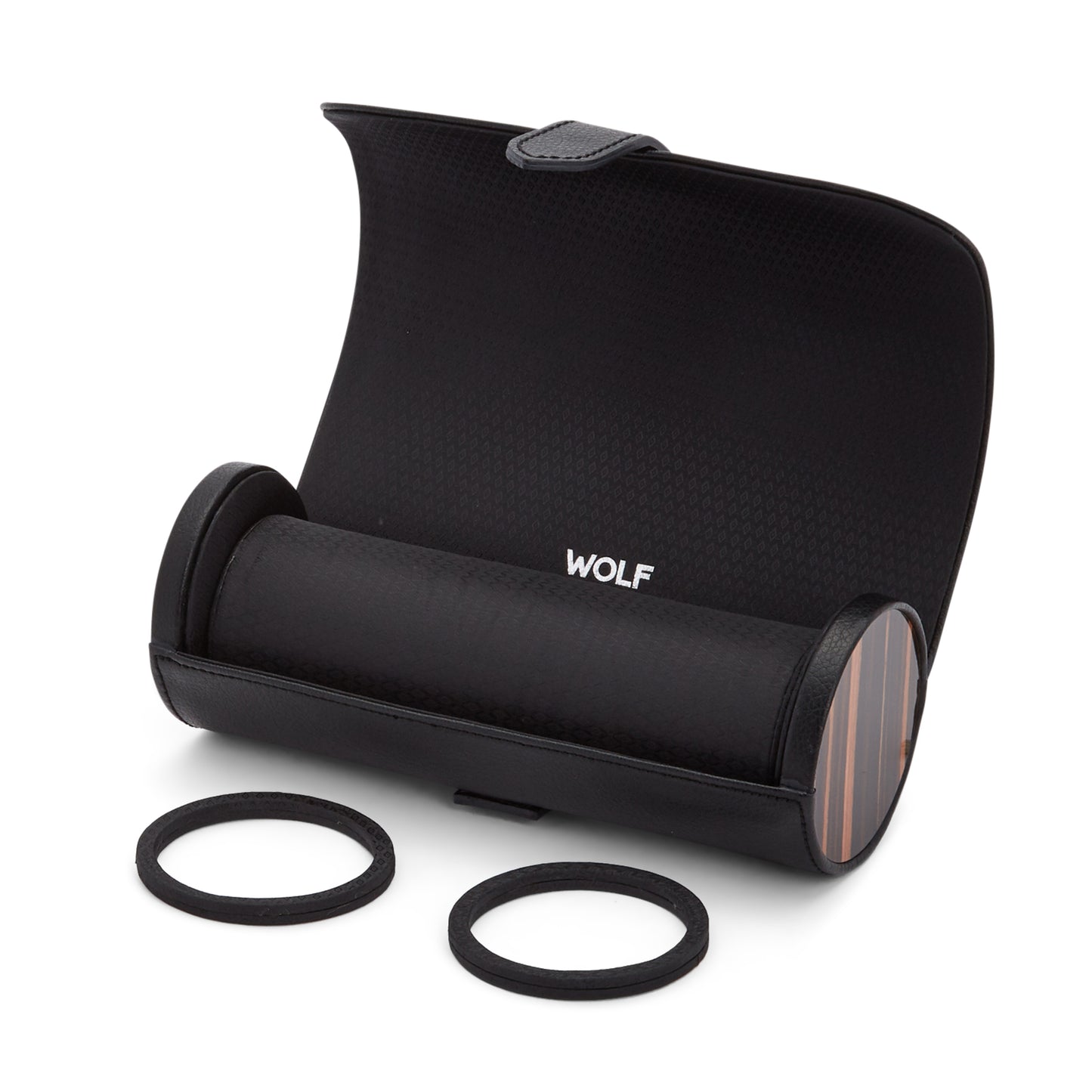 WOLF - Roadster Triple Watch Roll - Black