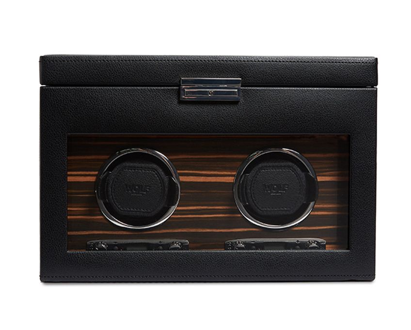 WOLF - Roadster Double Winder with Storage - Black