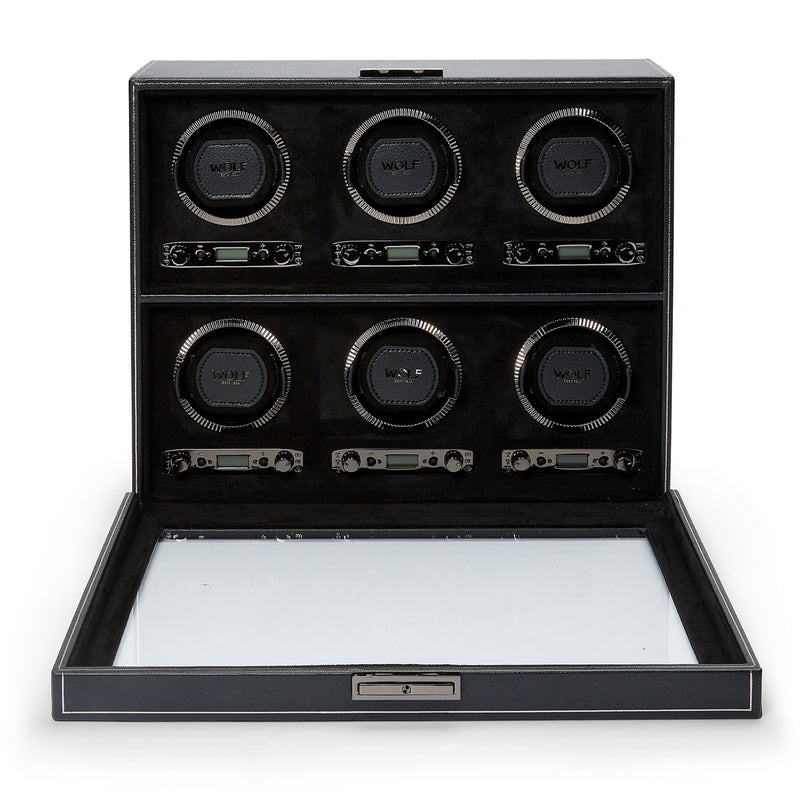 WOLF | British Racing 6 Piece Watch Winder | Black