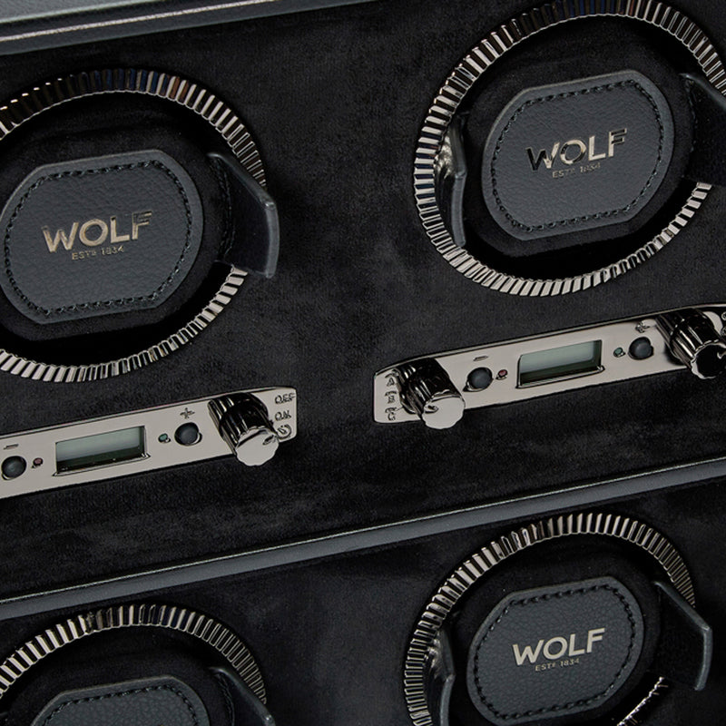 WOLF | British Racing 6 Piece Watch Winder | Black