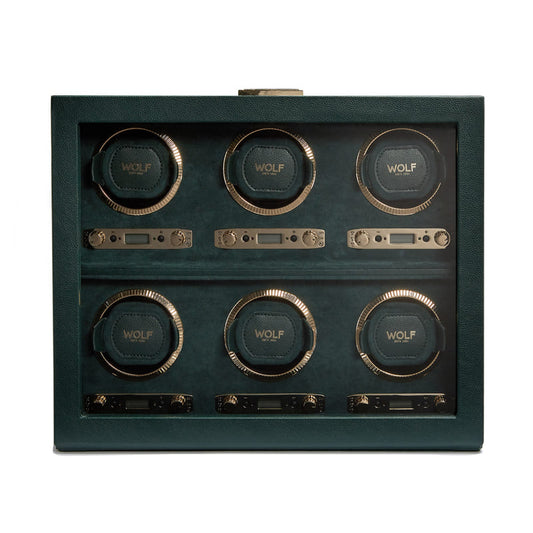 WOLF | British Racing 6 Piece Watch Winder | Green