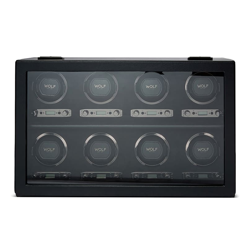 WOLF | British Racing 8 Piece Watch Winder | Black