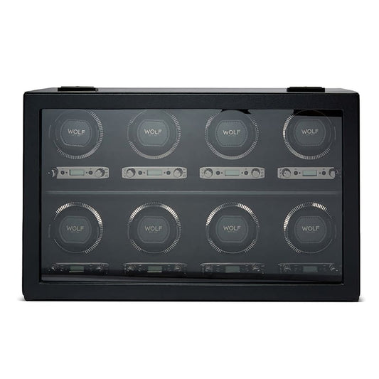WOLF | British Racing 8 Piece Watch Winder | Black