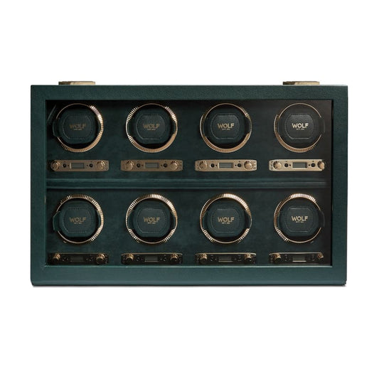 WOLF | British Racing 8 Piece Watch Winder | Green