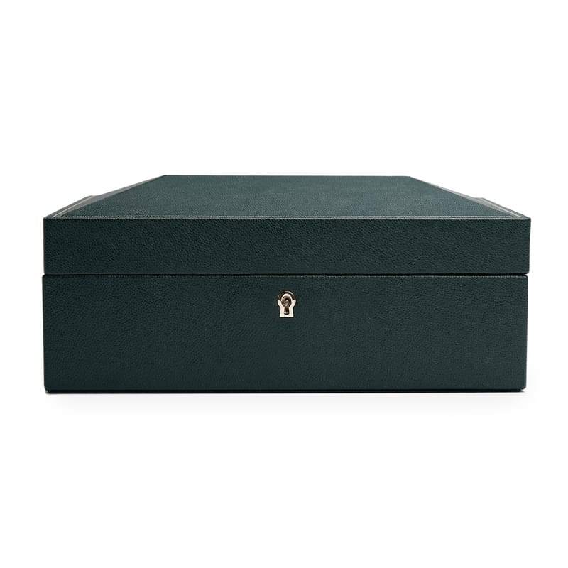 WOLF | British Racing 8 Piece Watch Box | Green
