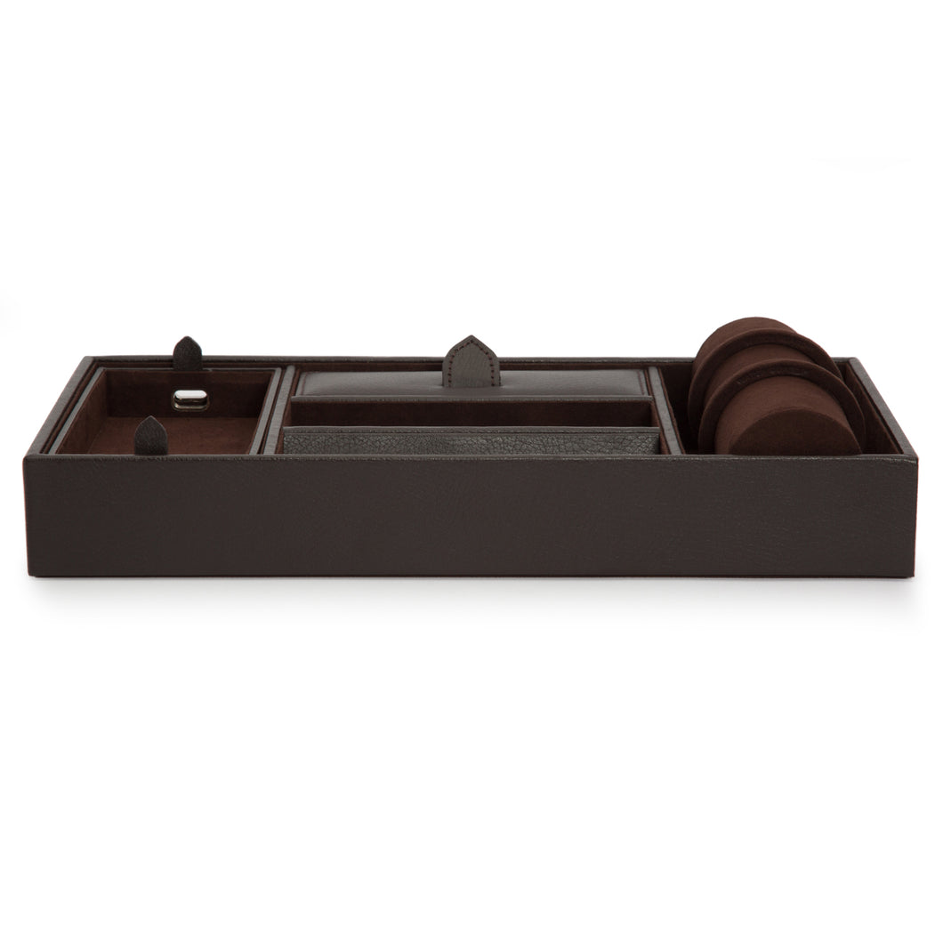WOLF  -  Blake Valet Tray With Cuff -  Brown