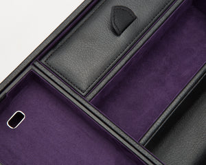WOLF  -  Blake Valet Tray With Cuff - Black Pebble