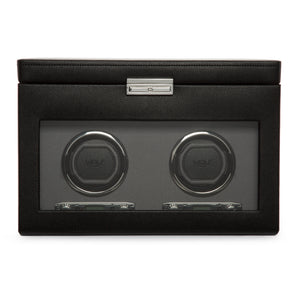 WOLF  -  Viceroy Double Winder with Storage - Black