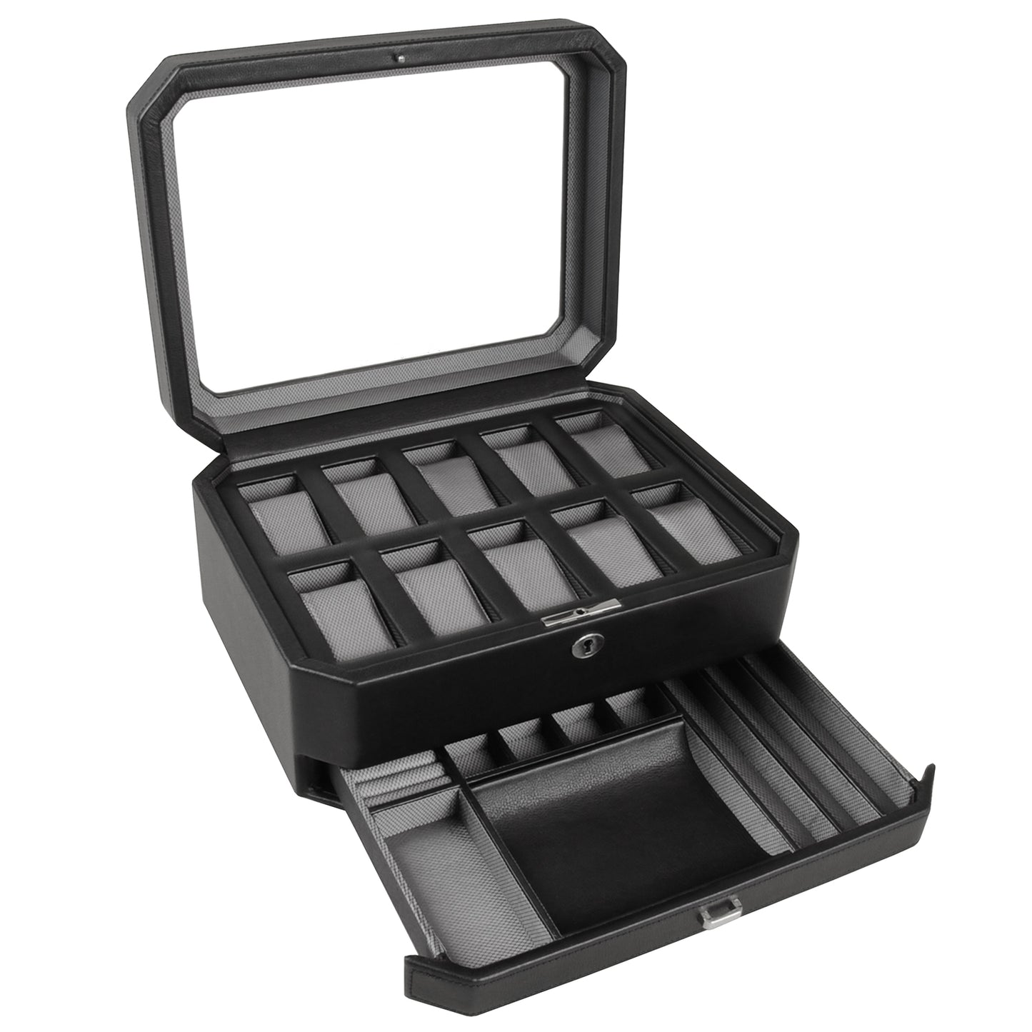 WOLF  -  Windsor 10 Piece Watch Box with Drawer
