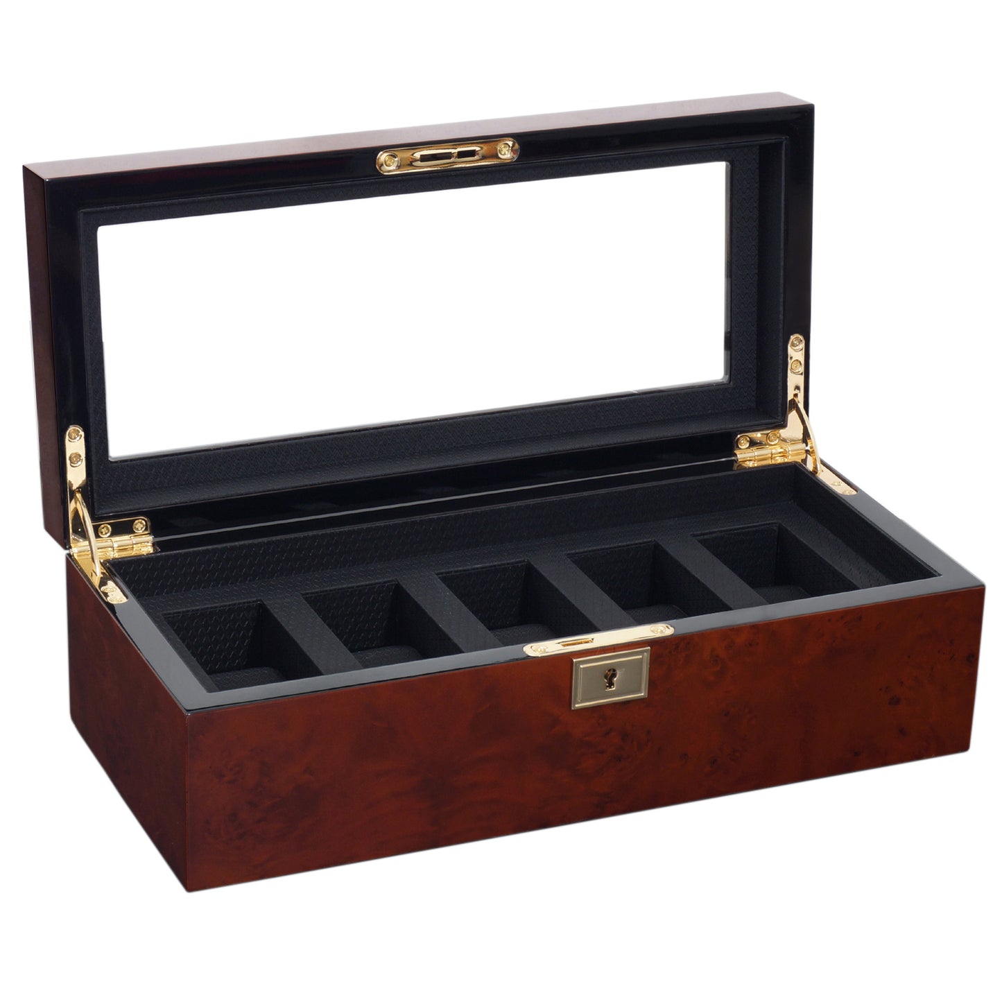 WOLF  -  Savoy 5 Piece Watch Box - Burlwood