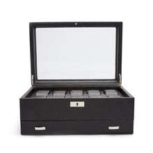 Load image into Gallery viewer, WOLF  -  Viceroy 10 PC Watch Box with Drawer - Black
