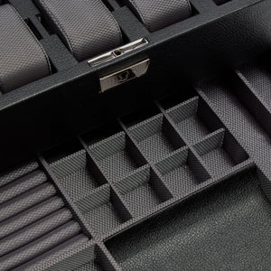 WOLF  -  Viceroy 10 PC Watch Box with Drawer - Black