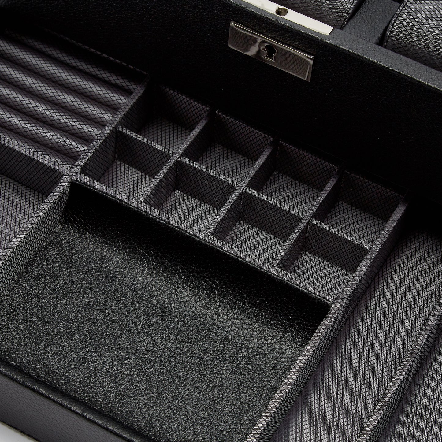 WOLF  -  Viceroy 10 PC Watch Box with Drawer - Black