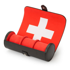 WOLF  -  Navigator Triple Watch Roll - Swiss Flag