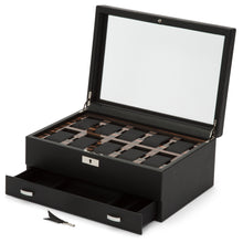 Load image into Gallery viewer, WOLF  -  Roadster 10 PC Watch Box w/ Drawer
