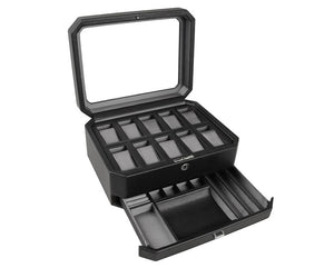WOLF  -  Windsor 10 Piece Watch Box with Drawer